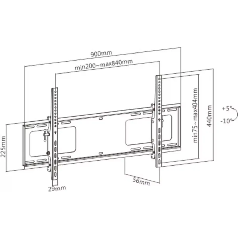 Fali tartó monitorhoz Itech (PLB-2B)