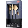 Набір столових приладів Ardesto Gemini Lecco, Gold/Black (AR0704LB)