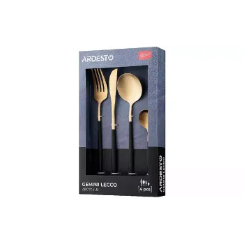 Набір столових приладів Ardesto Gemini Lecco, Gold/Black (AR0704LB)