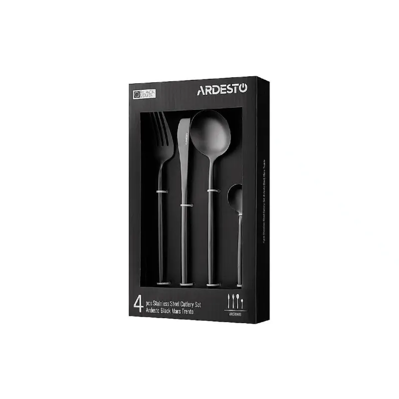 Комплект прибори за хранене Ardesto Black Mars Trento (AR0704TB)