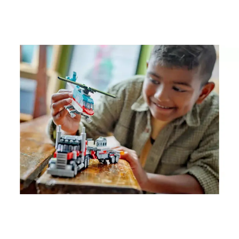 Konstruktőr LEGO Creator 3-in-1 Flatbed Truck with Helicopter (31146)