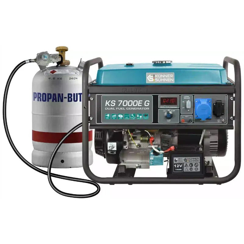Gas-petrol generator Konner&Sohnen (KS 7000E G), 5.5 kW