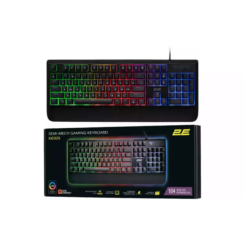 Membrane keyboard 2E  Black (2E-KG325UB)