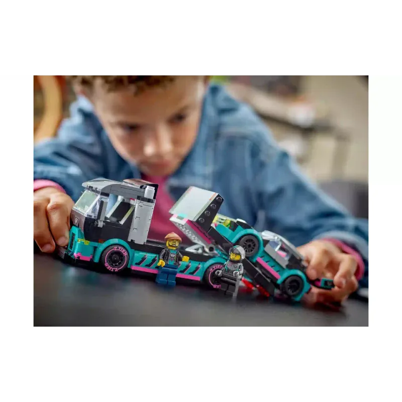 Construtor LEGO City Race Car and Car Carrier Truck (60406)