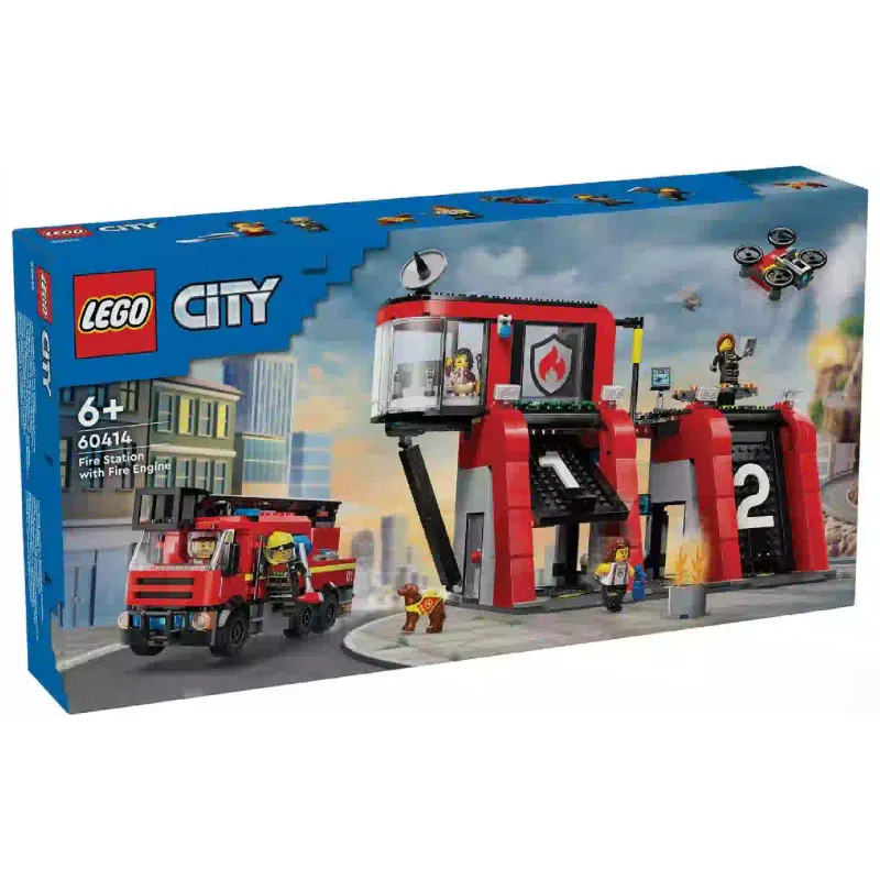 Konstruktor LEGO City Fire Fire Station with Fire Truck (60414)