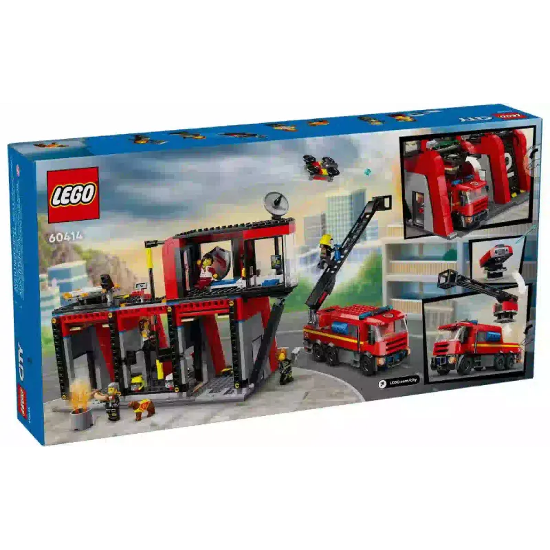 Konstruktor LEGO City Fire Fire Station with Fire Truck (60414)