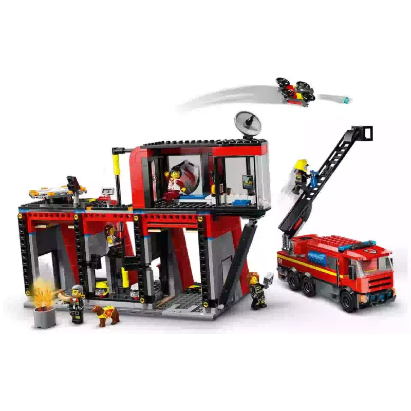 Konstruktor LEGO City Fire Fire Station with Fire Truck (60414)