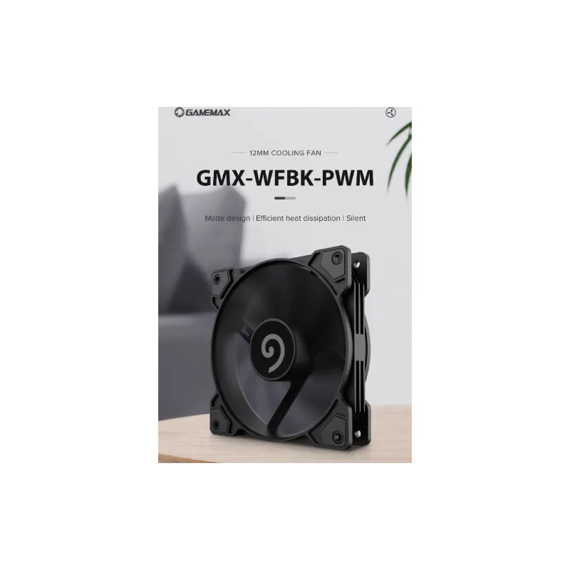 مروحة العلبة Gamemax, Black (GMX-WFBK-PWM)