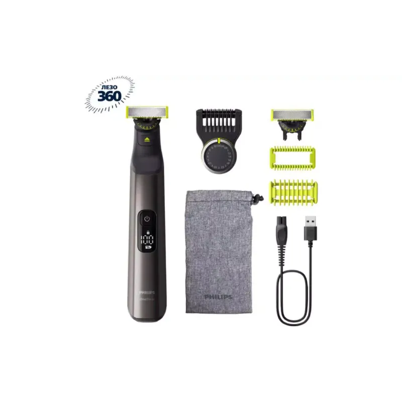 Elektromos borotva Philips OneBlade Pro 360, Black (QP6552/15)