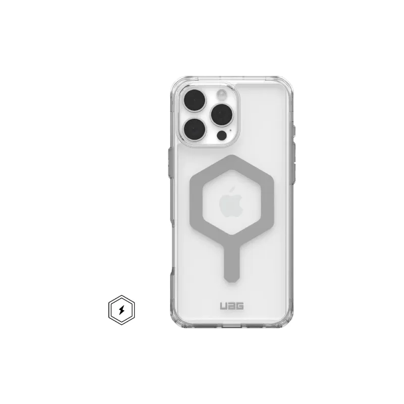 Case UAG Plyo MagSafe (114481114333), for Apple iPhone 16 Pro Max, Ice/Silver