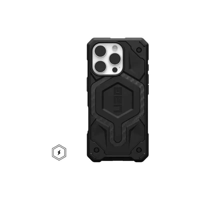 Чохол UAG Monarch Pro MagSafe (114456114242), для Apple iPhone 16 Pro, Carbon Fiber