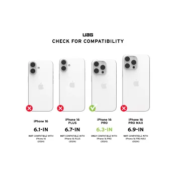 Чохол UAG Metropolis LT MagSafe (114452113940), для Apple iPhone 16 Pro, Kevlar Black