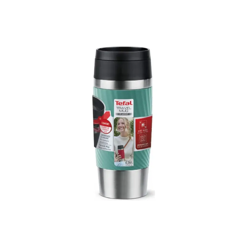 كوب حراري Tefal Travel Mug Classic Twist, Green (N2024310)