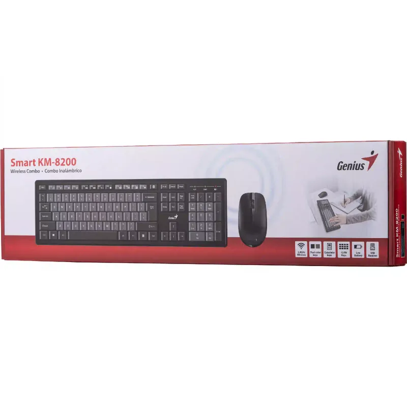 Teclado + Ratón Genius KM-8200, Black (31340003428)