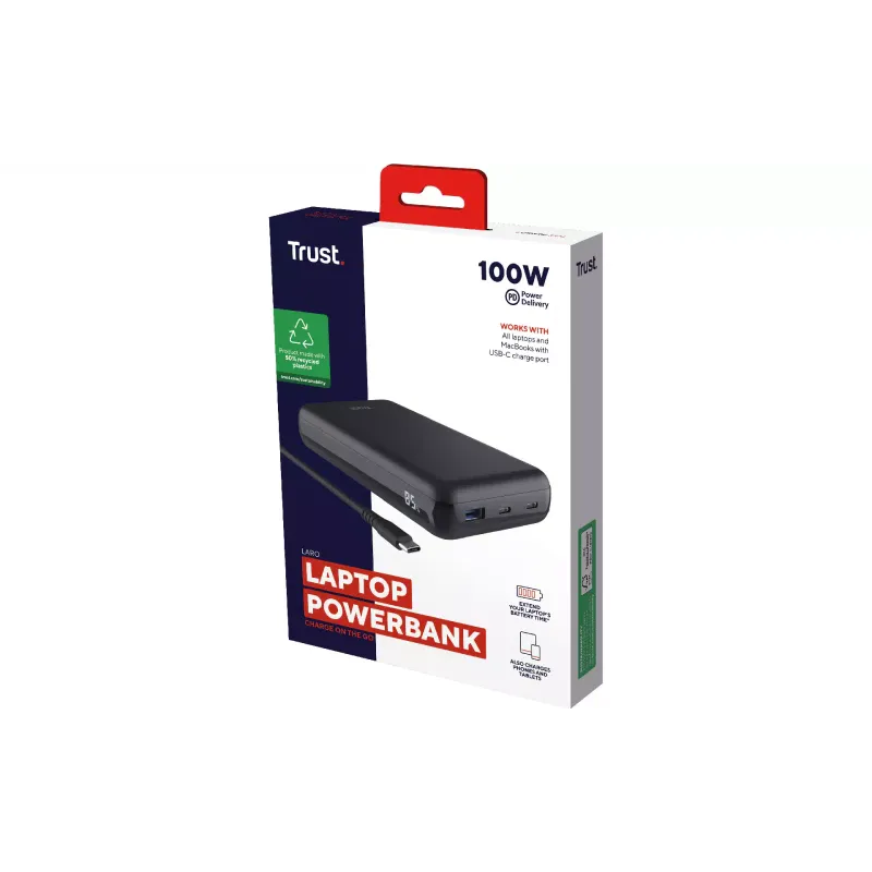 Powerbank Trust 20000 mAh (25240_TRUST), 100 W, Black