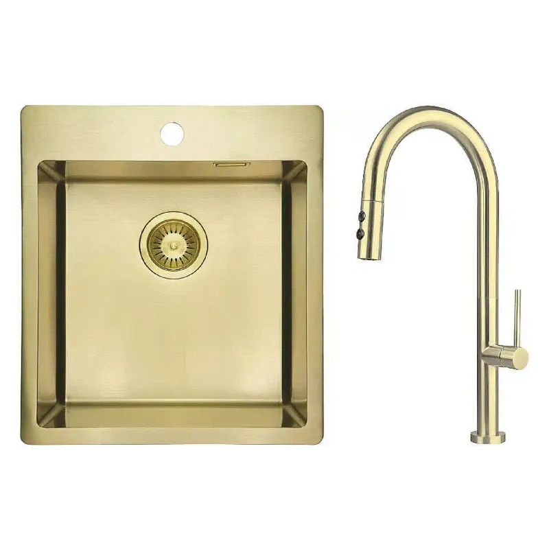حوض المطبخ Deante, Brushed Gold (ZPOER10A)