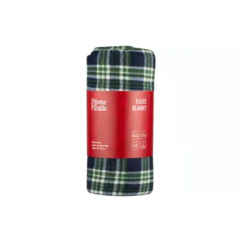 Плед Ardesto Christmas Fleece Клетка, Green (ART0718PB)