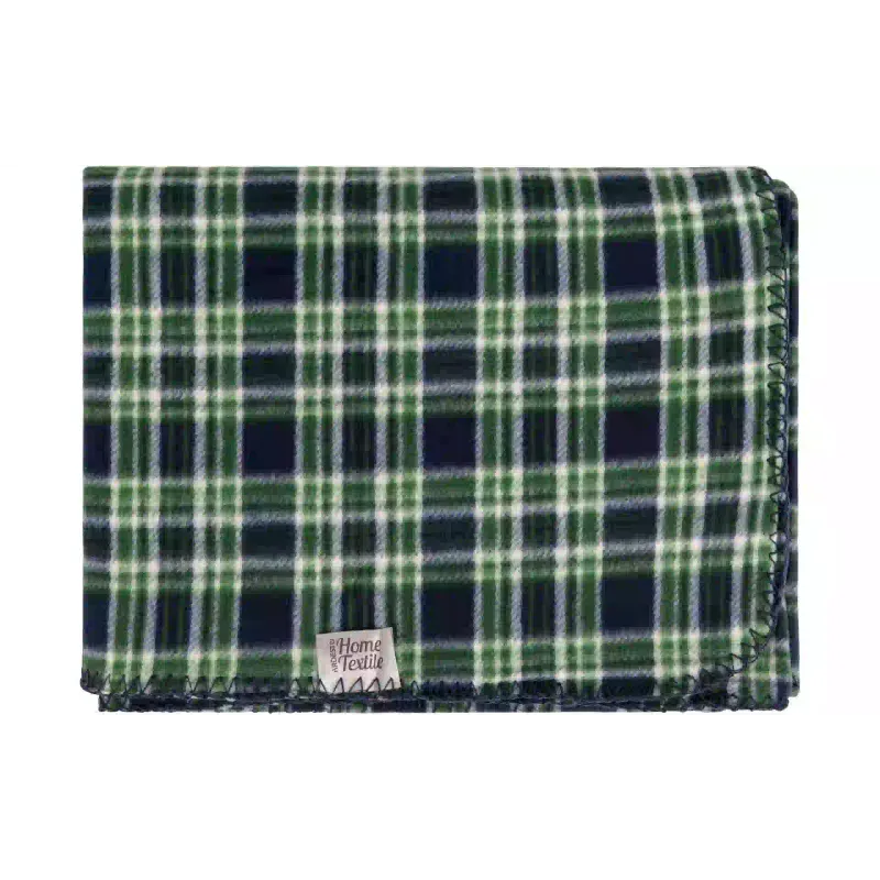 Плед Ardesto Christmas Fleece Клетка, Green (ART0718PB)