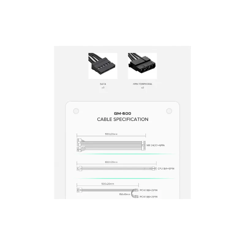 Блок живлення Gamemax  Black (GX-600Mod)