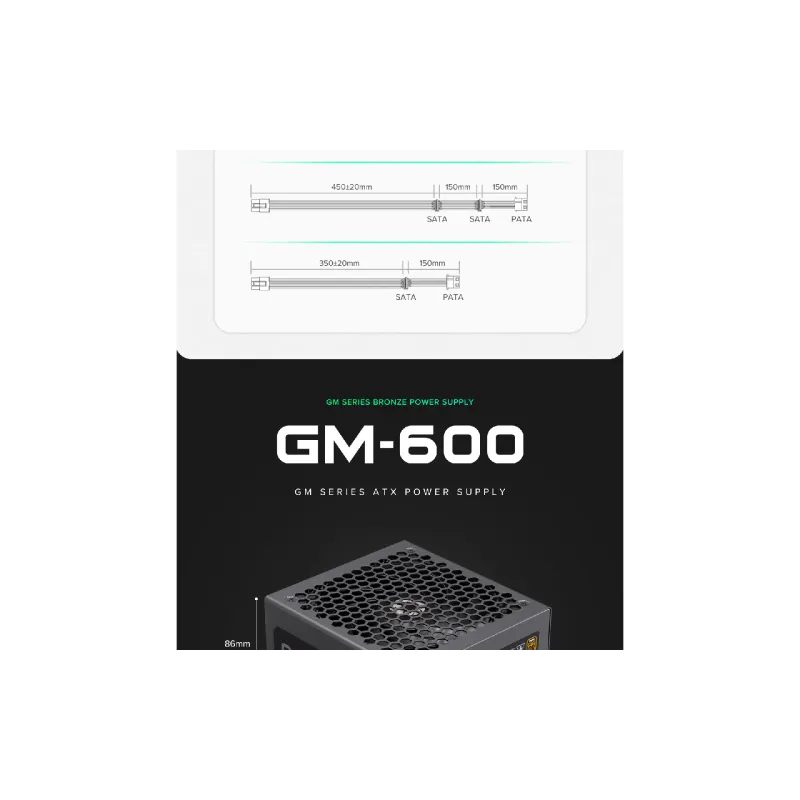 μονάδα ισχύος Gamemax, Black (GX-600Mod)