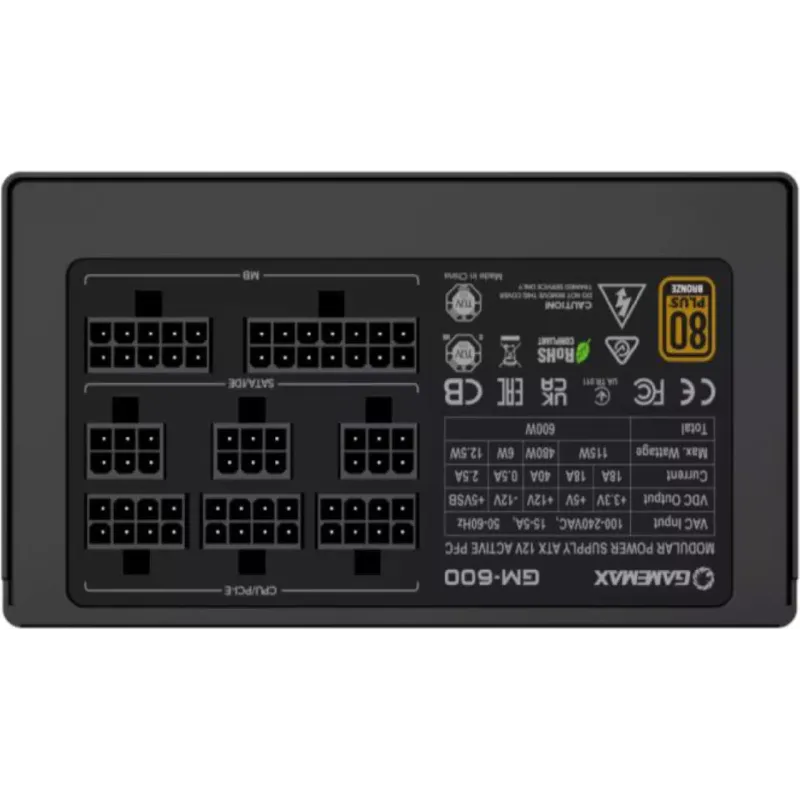 Блок живлення Gamemax  Black (GX-600Mod)
