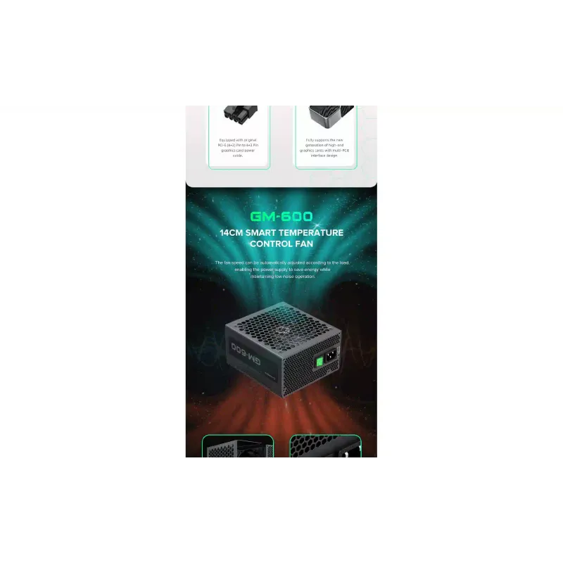 Блок живлення Gamemax  Black (GX-600Mod)