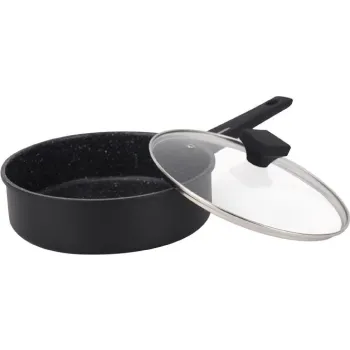 Deep frying pan with lid Ardesto Gemini Gourmet Andria, Black (AR1924GMG)