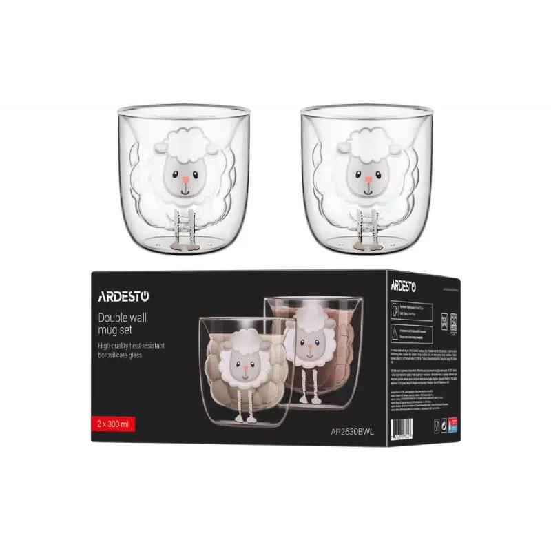 Taza Ardesto, Transparent (AR2630BWL)