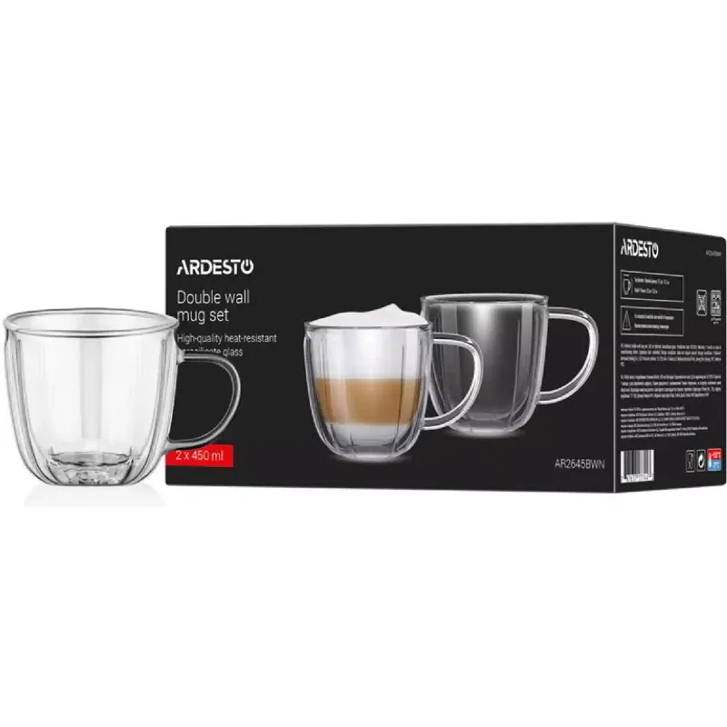 Taza Ardesto, Transparent (AR2645BWN)