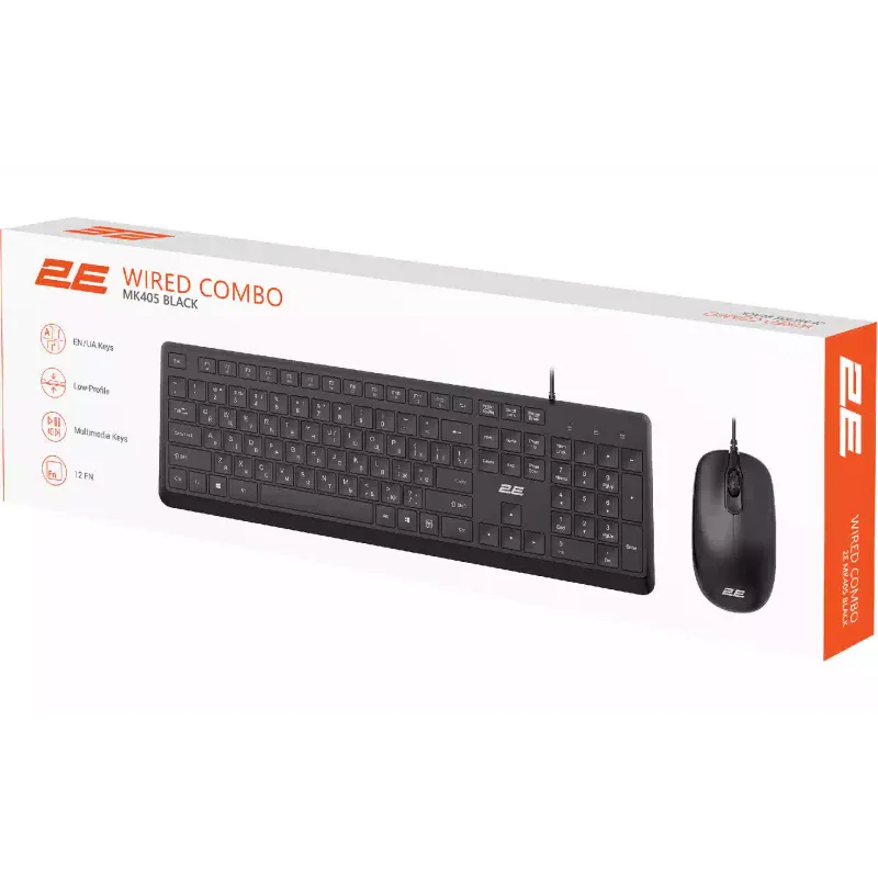 Tastatur + Maus 2E, Black (2E-MK405UBK_UA)