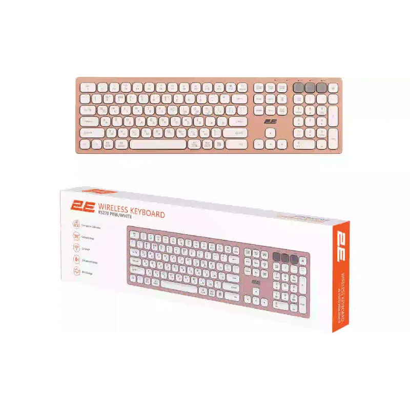 لوحة مفاتيح مقصية 2E, White (2E-KS270WBPN_UA)