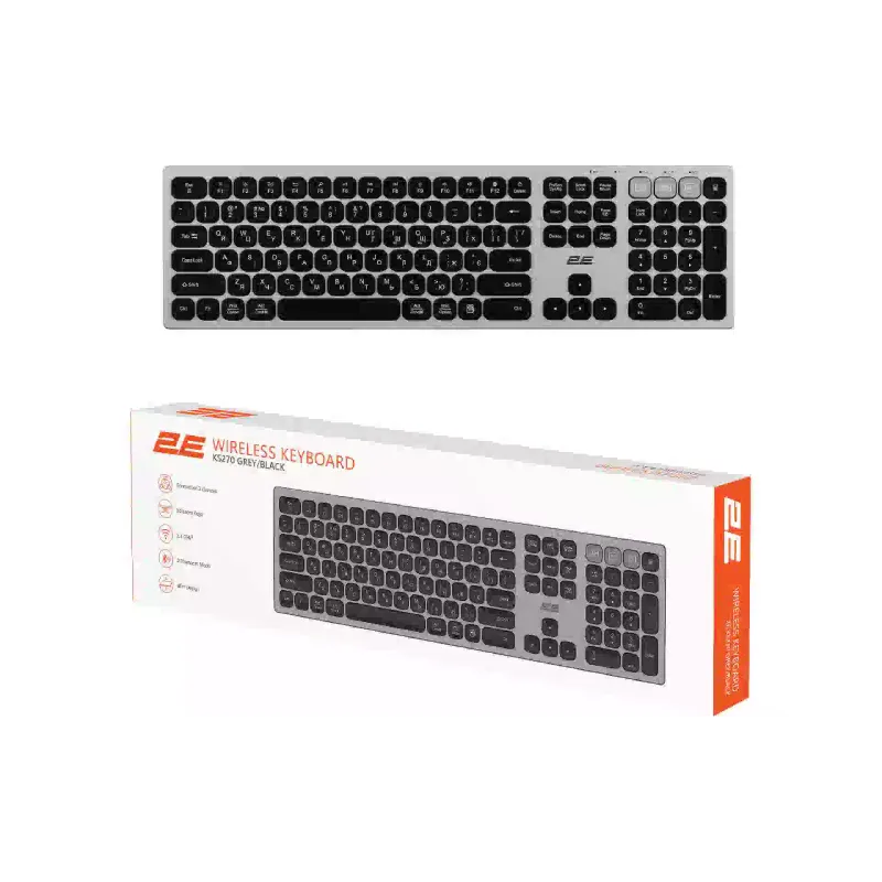Scissor keyboard 2E  Black (2E-KS270WBGR_UA)