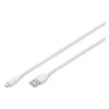 Кабель для зарядки та синхронізації Digitus USB-A - Lightning (AK-600108-020-W), 2 м, White