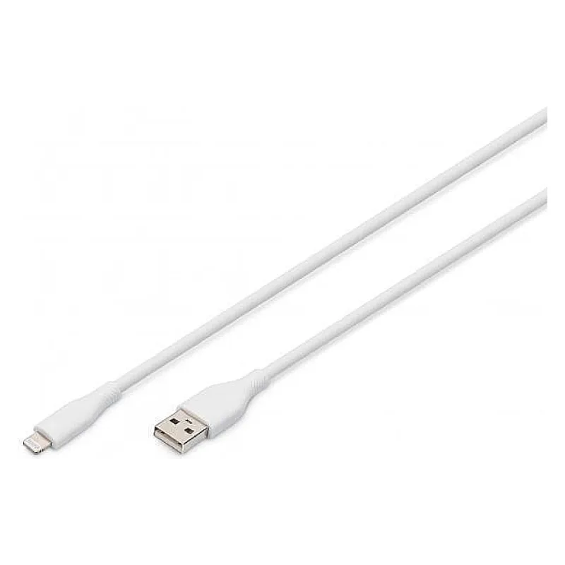 Кабель для зарядки та синхронізації Digitus USB-A - Lightning (AK-600108-020-W), 2 м, White