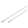 كابل الشحن والمزامنة Digitus USB-C - Lightning, White (AK-600110-010-W)