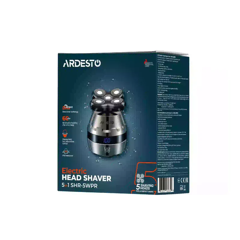 Ηλεκτρική ξυριστική μηχανή για κεφάλι και σώμα Ardesto, Bronze (SHR-5WPR)