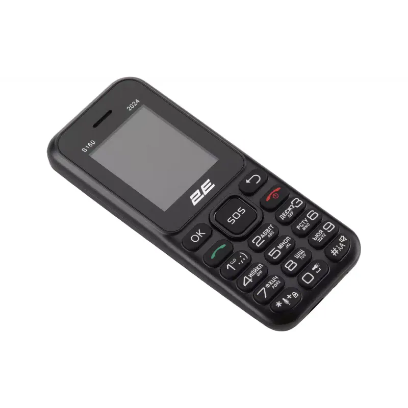 Mobiltelefon 2E S180, Black (694743653885)