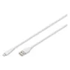 Кабель для зарядки та синхронізації Digitus USB-A - Lightning (AK-600108-020-W), 2 м, White
