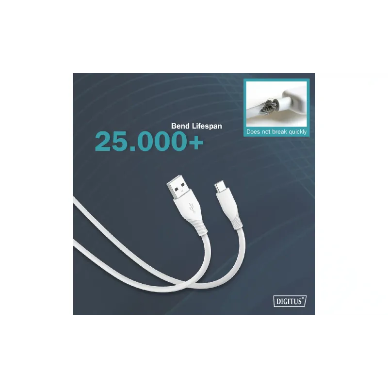 Καλώδιο Digitus, White (AK-300340-020-W)