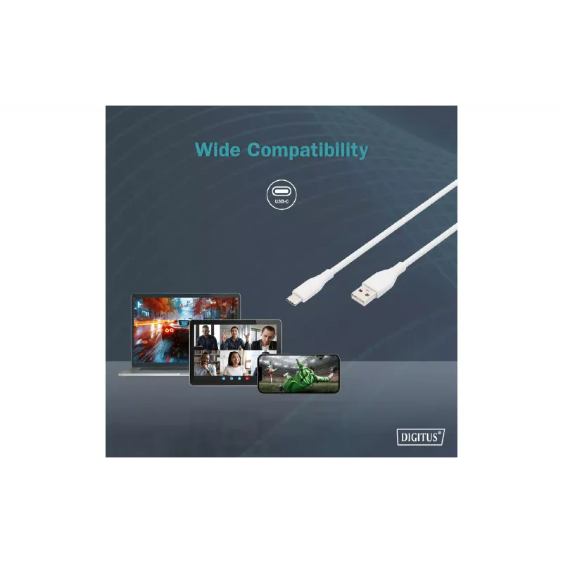 Καλώδιο Digitus, White (AK-300340-020-W)