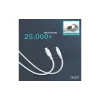 كابل الشحن والمزامنة Digitus USB-C - Lightning, White (AK-600110-010-W)