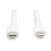 Καλώδιο φόρτισης και συγχρονισμού Digitus USB-C - Lightning, White (AK-600110-020-W)
