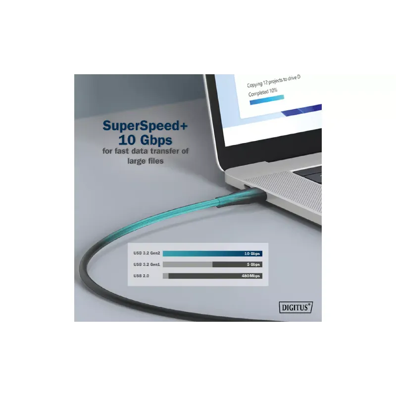 Kabel Digitus, Black (AK-300342-010-S)