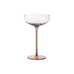 Champagne glass Ardesto Black Mars Amber (AR2620AM), 200 ml, Gold/Transparent