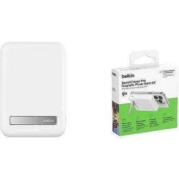 باور بانك Belkin 8000 mAh, White (BPD007BTWH)