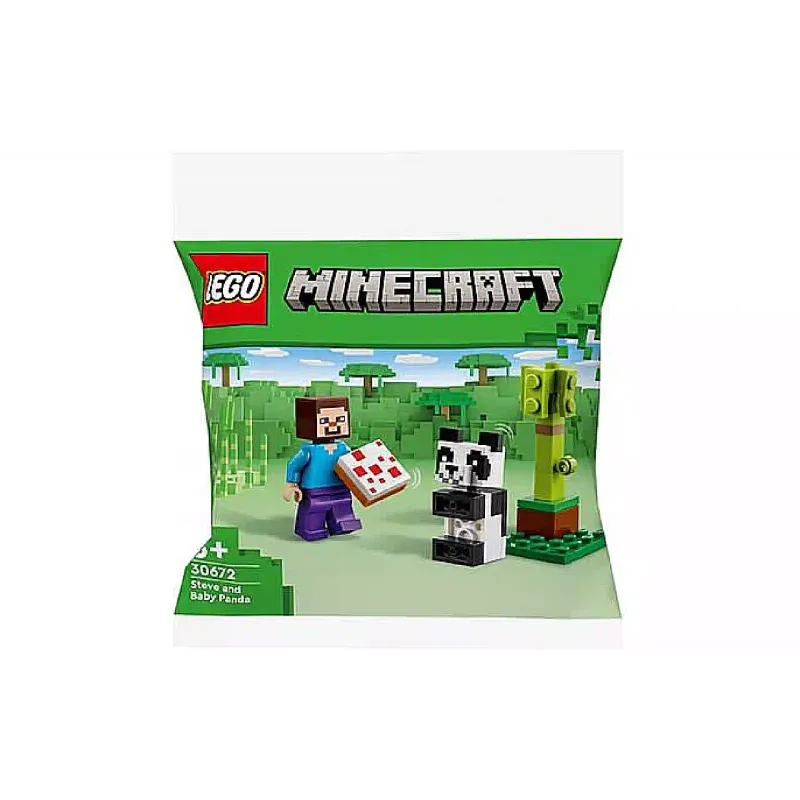 Konstruktor LEGO Minecraft Steve and Baby Panda (30672)