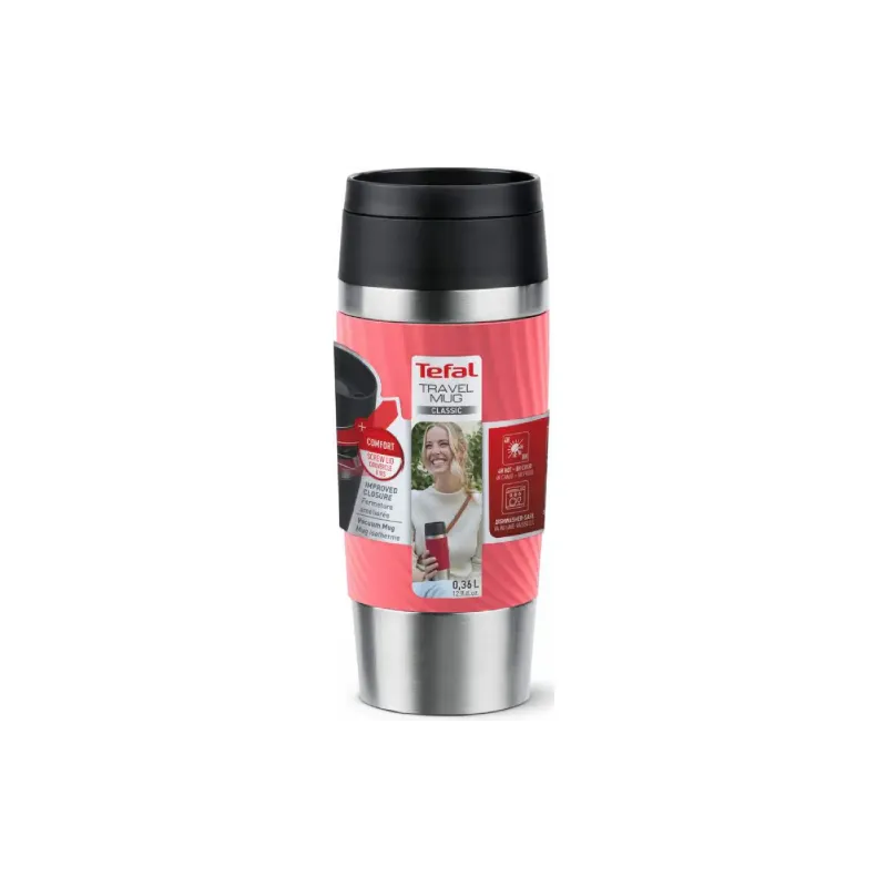 كوب حراري Tefal Travel Mug Classic Twist, Coral (N2024410)