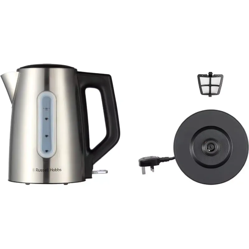Електрочайник Russell Hobbs Eden (27380-70), 1700 мл, нержавіюча сталь, Silver/Black