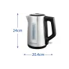 Електрочайник Russell Hobbs Eden (27380-70), 1700 мл, нержавіюча сталь, Silver/Black