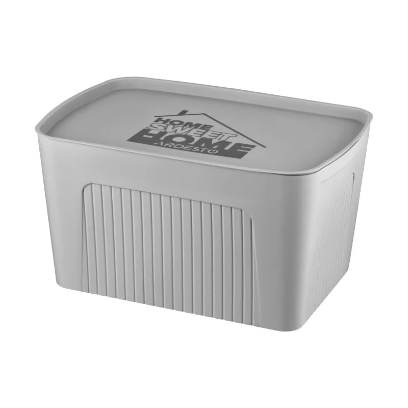 Caja de almacenamiento con tapa Ardesto, Gray (ARHC2523G)